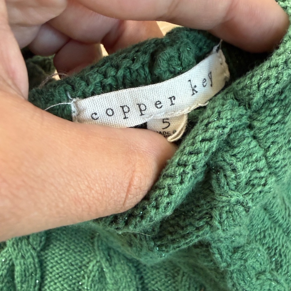 Copper Key Forest Green Cowl Neck Sweater - Picture 3 of 4
